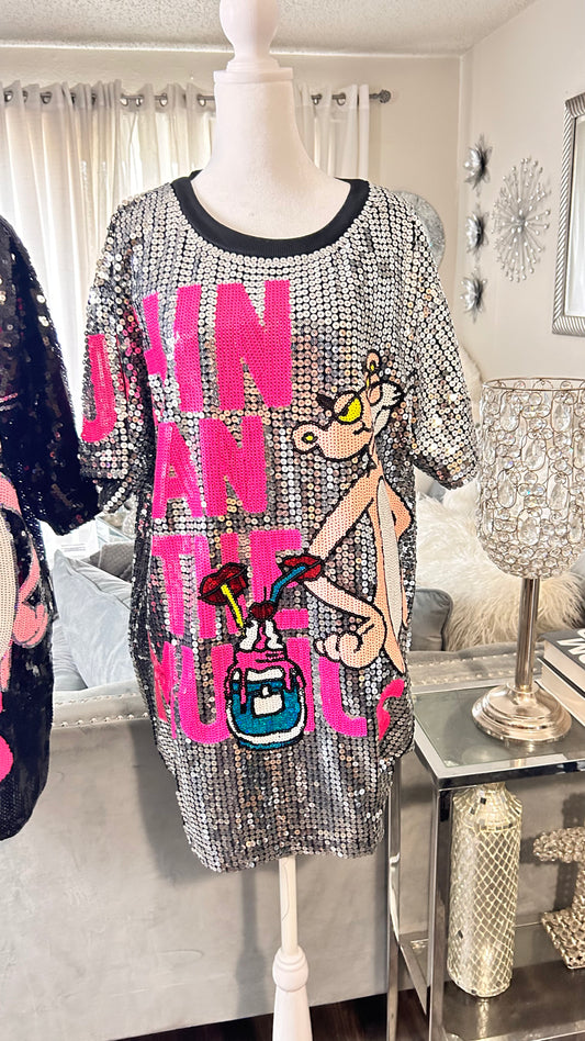 Pink Panther Sequin Dress
