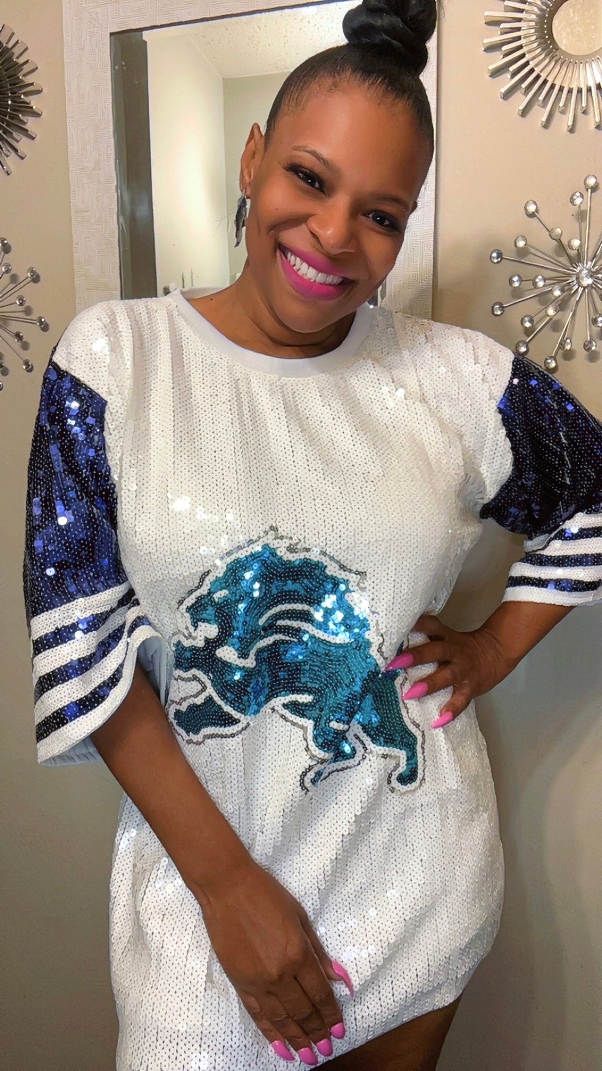 Detroit Lions sequin dress