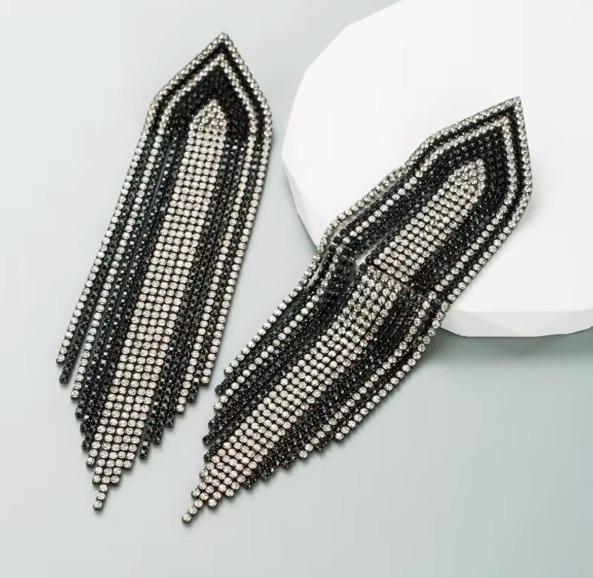 Black Tassel Earrings