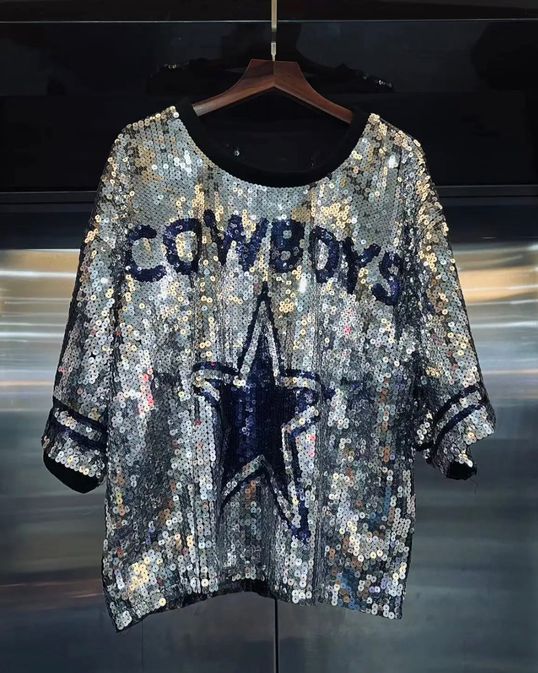 Dallas Cowboys Sequin dress shirt