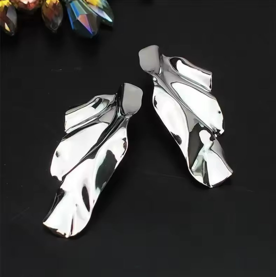 Oval Nugget Earrings