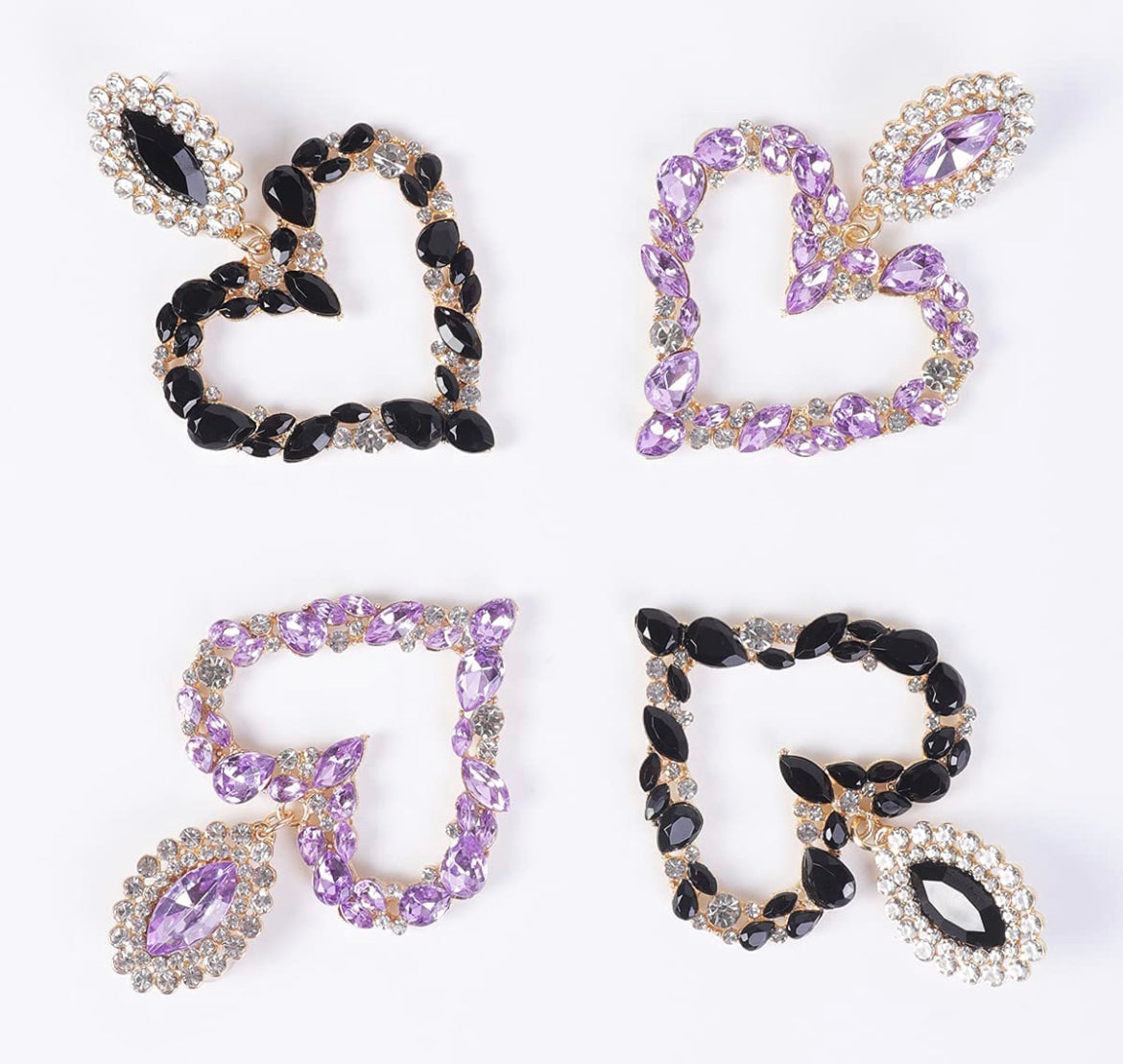 Black Heart Earrings