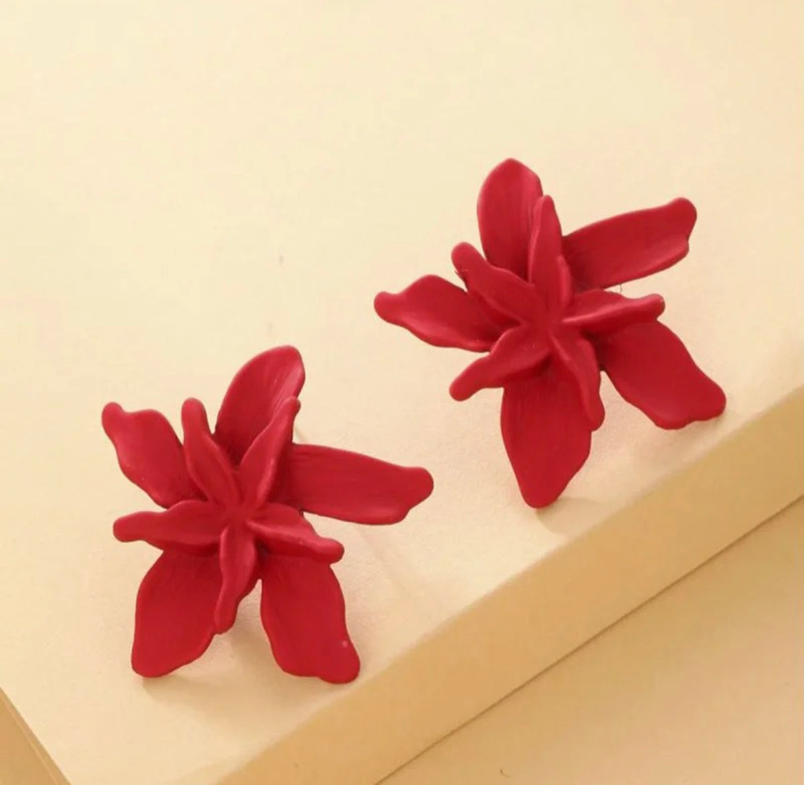 Red Leaf Earrings