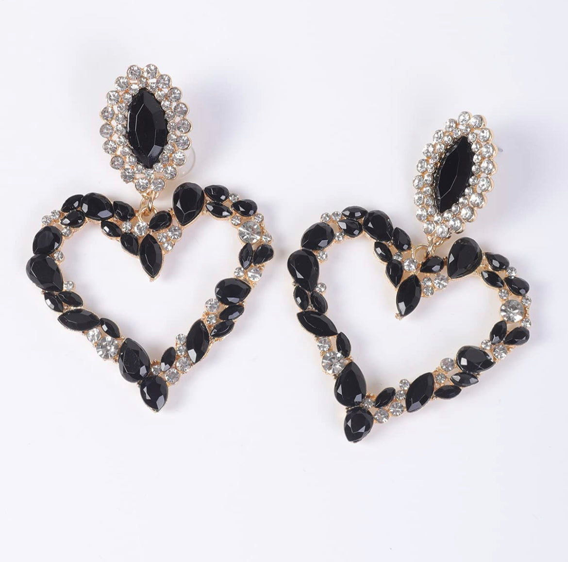 Black Heart Earrings