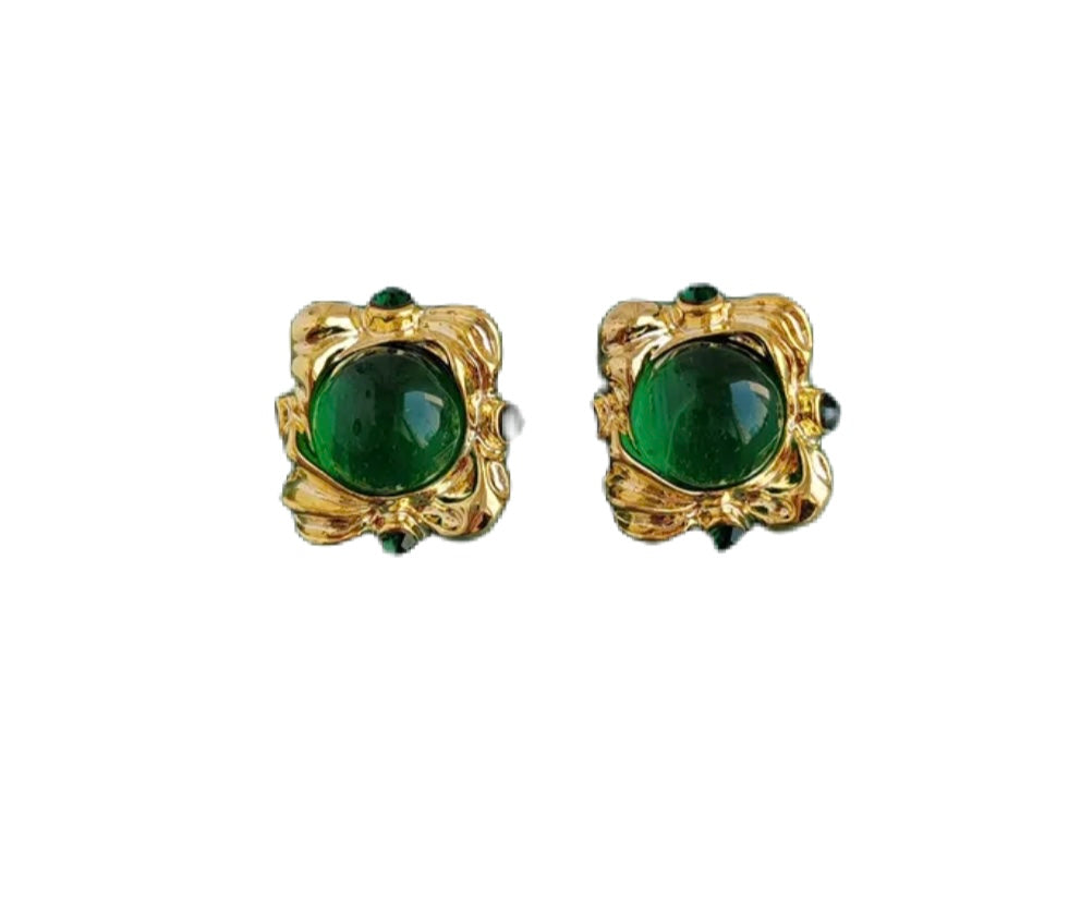 Green Stud earrings