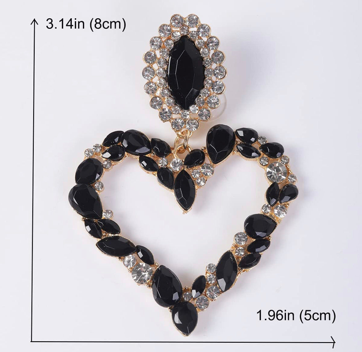 Black Heart Earrings