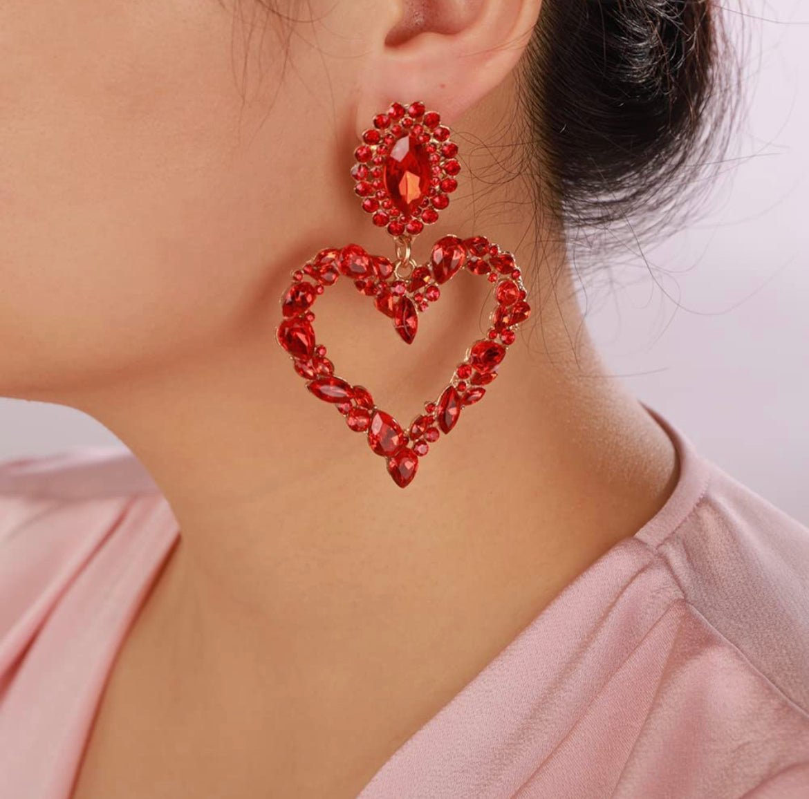 Red Heart Earrings