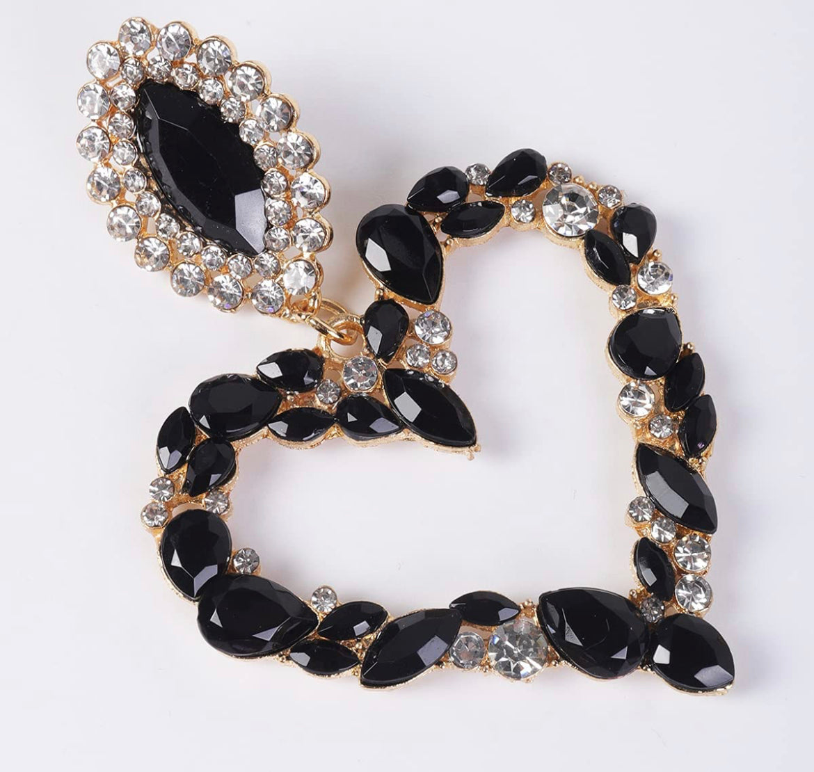 Black Heart Earrings