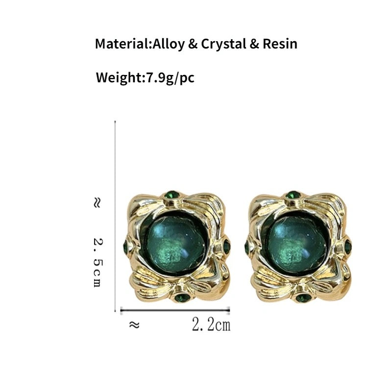 Green Stud earrings