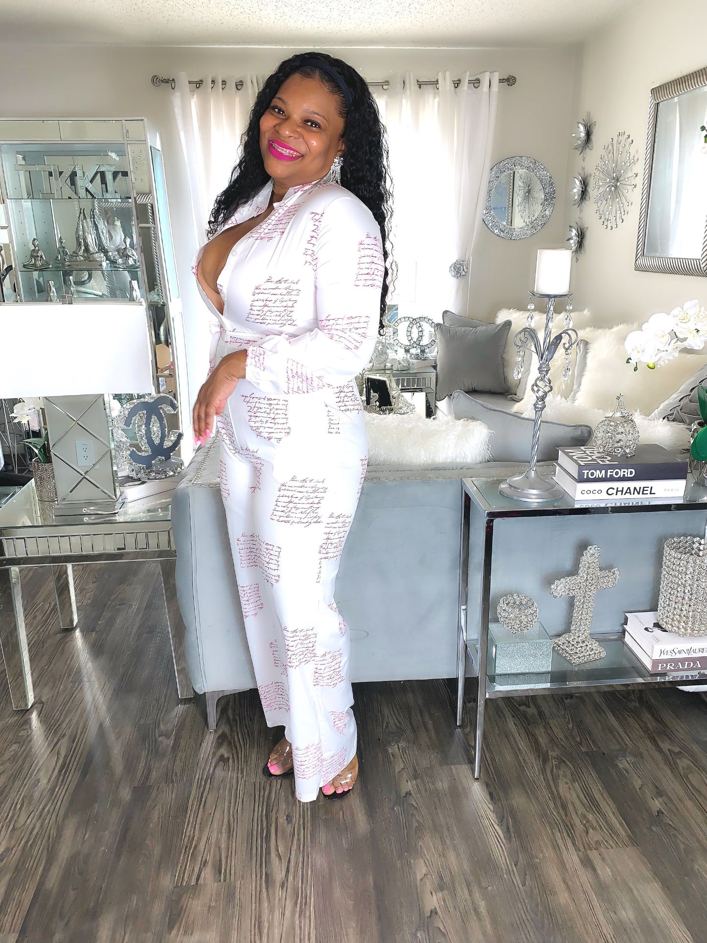 Jumpsuit “Letters” White