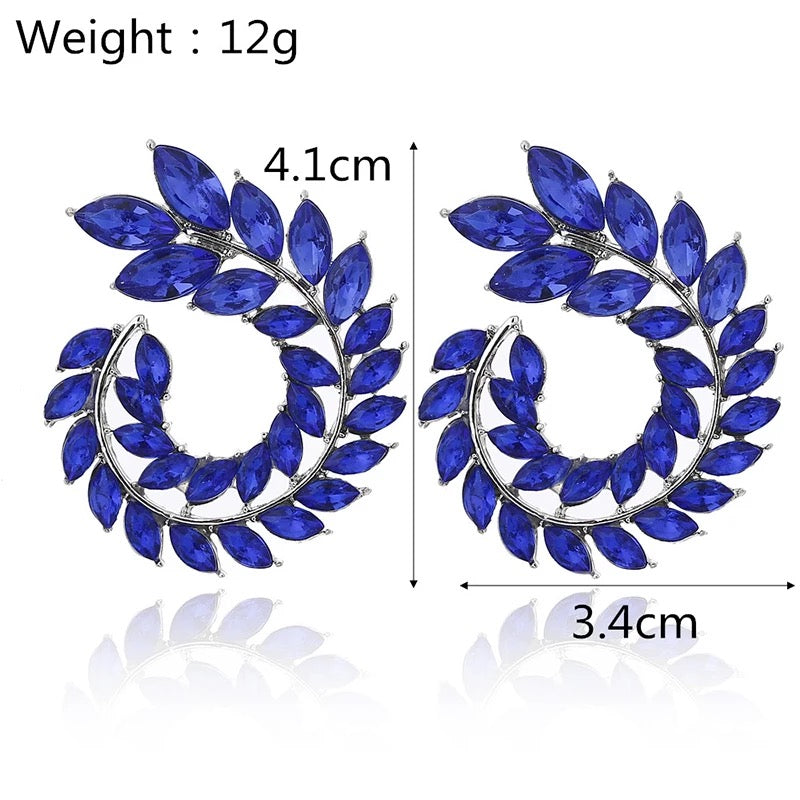 Leaf Blue Earrings