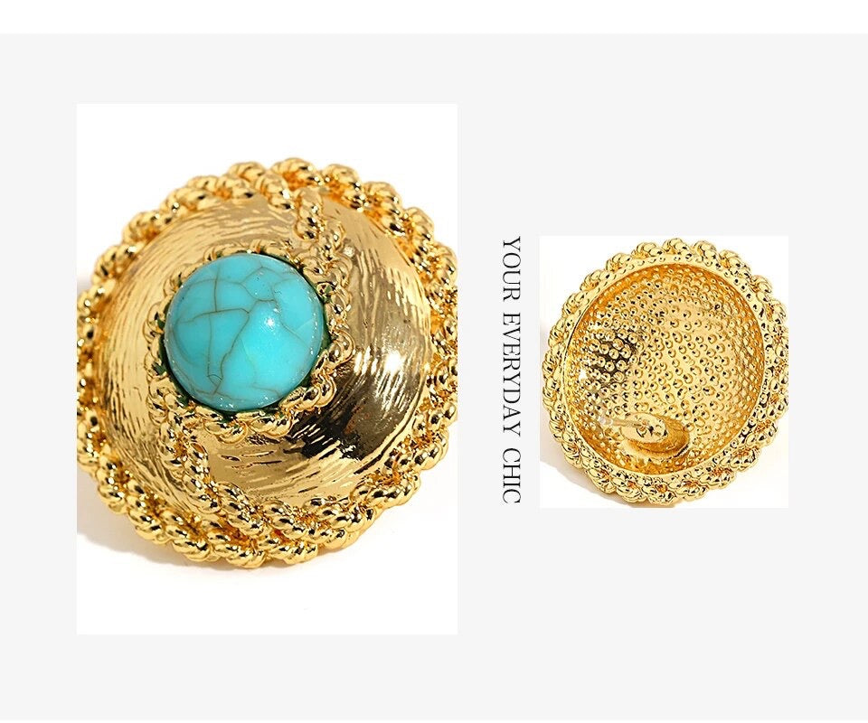 Turquoise stud earrings