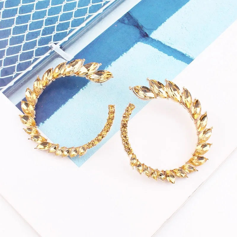Round Leaf Earrings