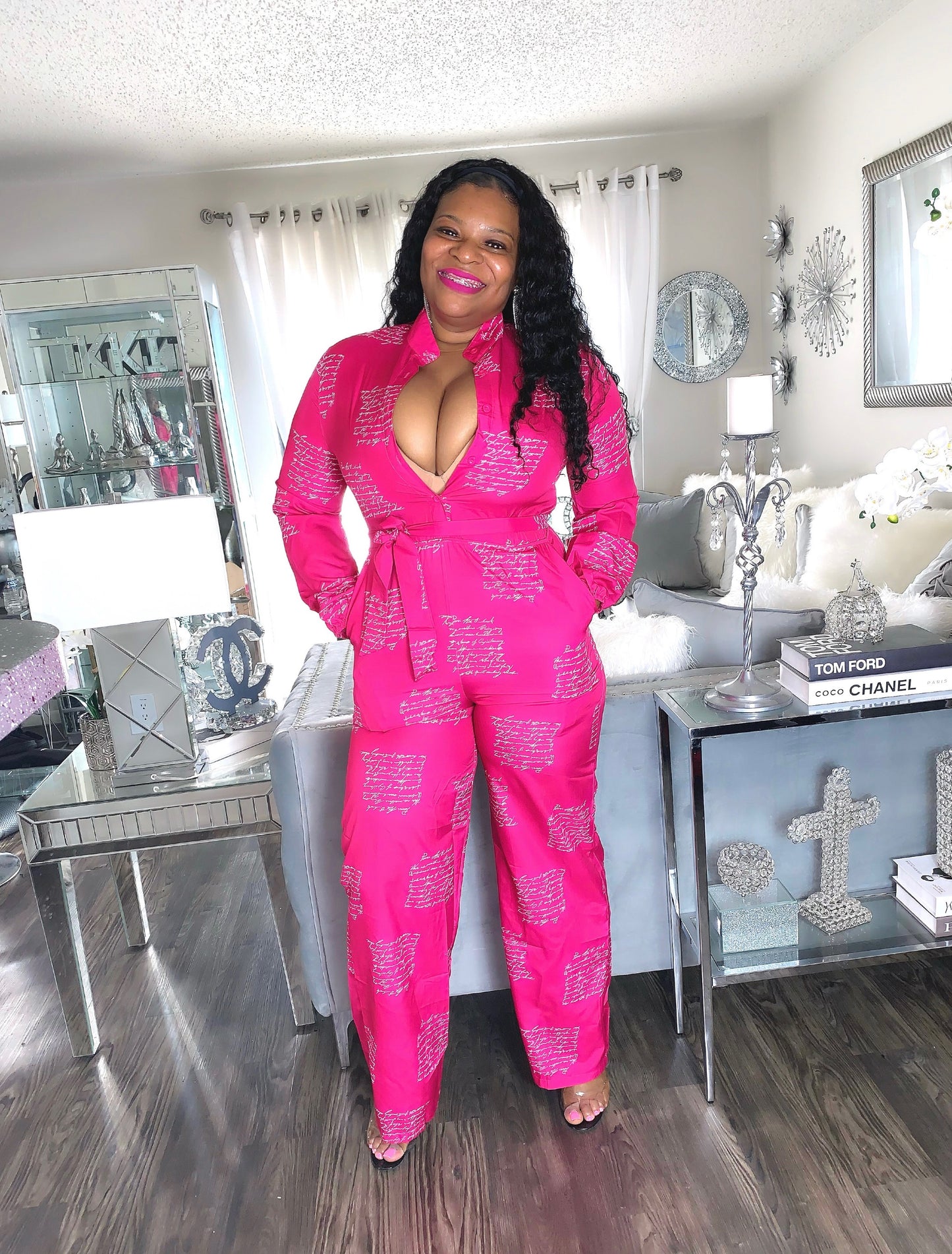 Jumpsuit “Letters” Pink