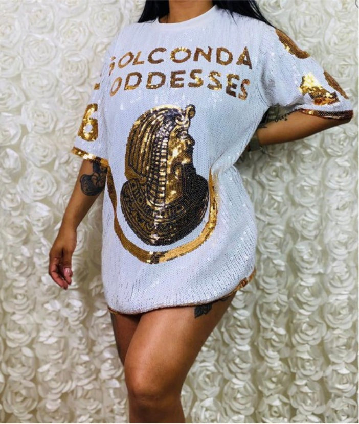 Sequin shirt dress