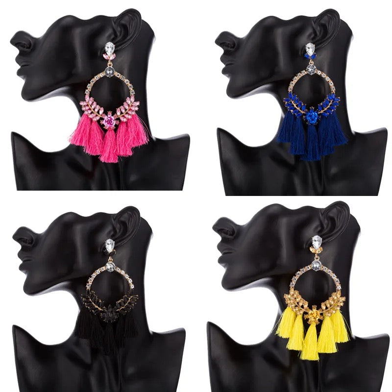 Black Tassel Earrings
