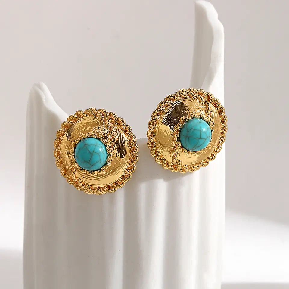 Turquoise stud earrings