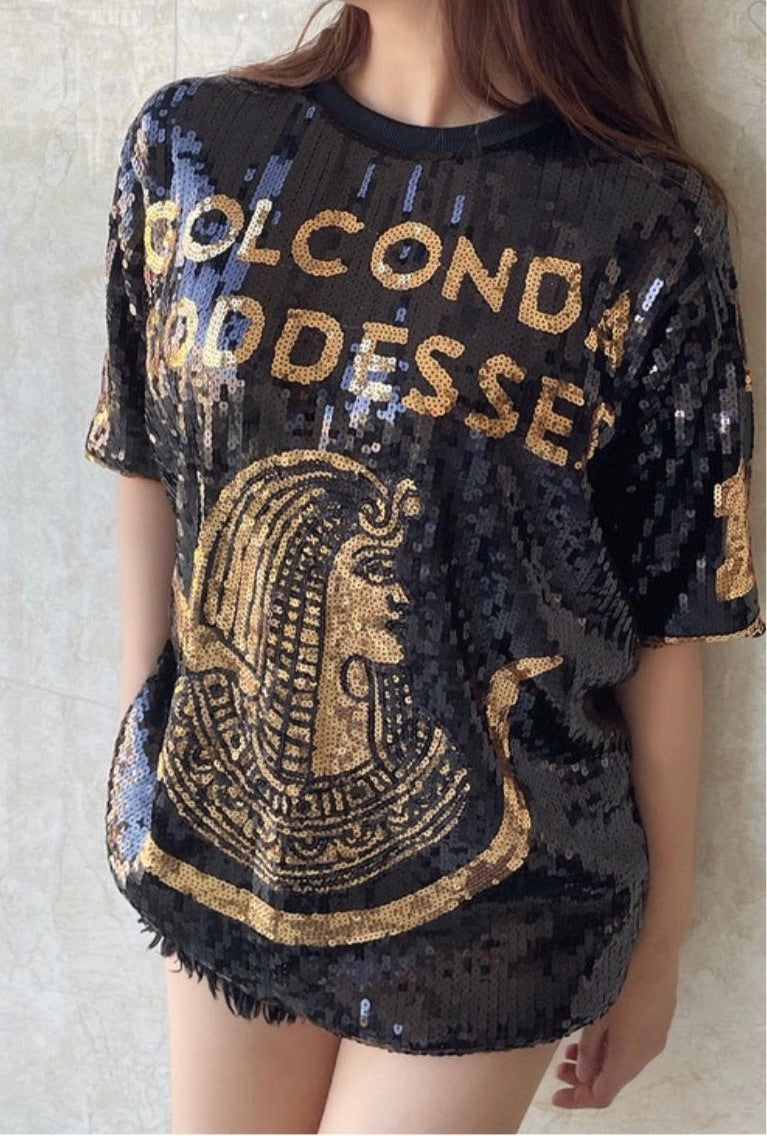 Sequin shirt dress