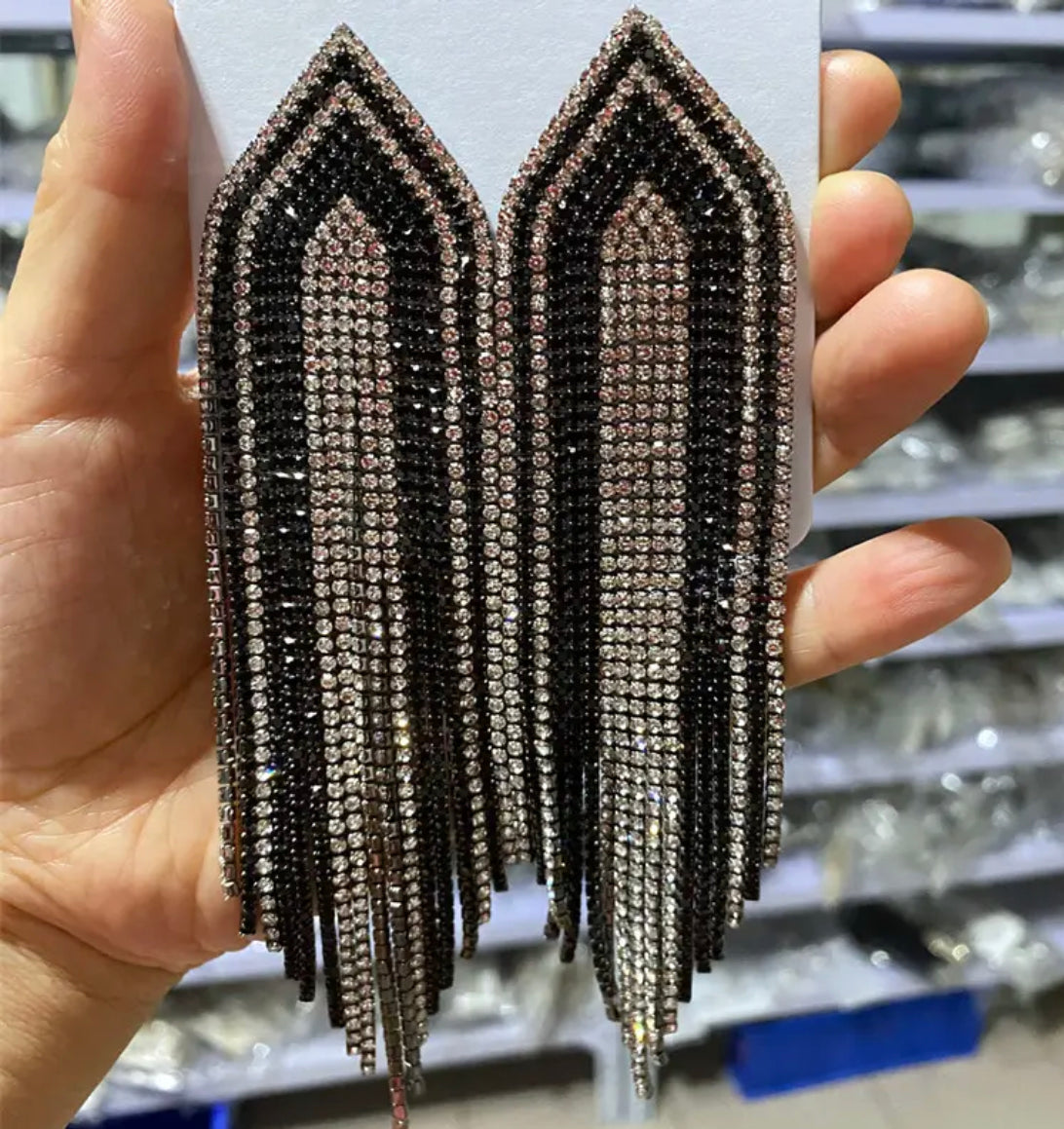 Black Tassel Earrings