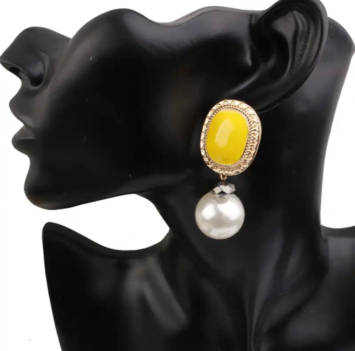 Yellow Pearl earrings