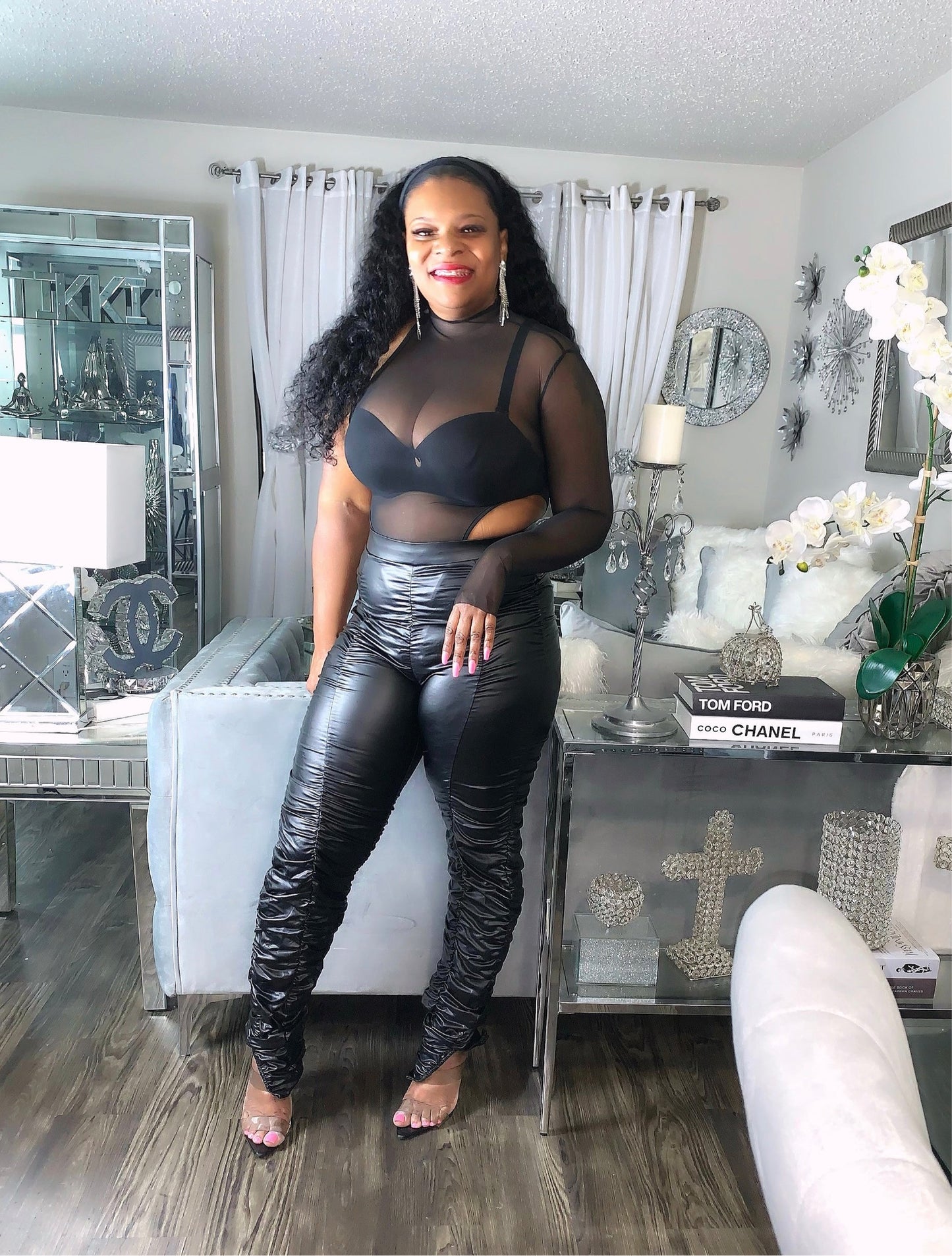 Black “Faux Leather” Pants