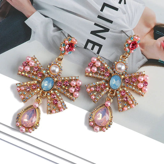 Bow Pink Earrings