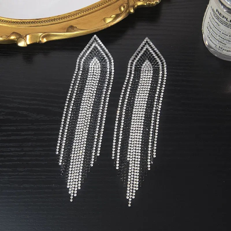 Black Tassel Earrings