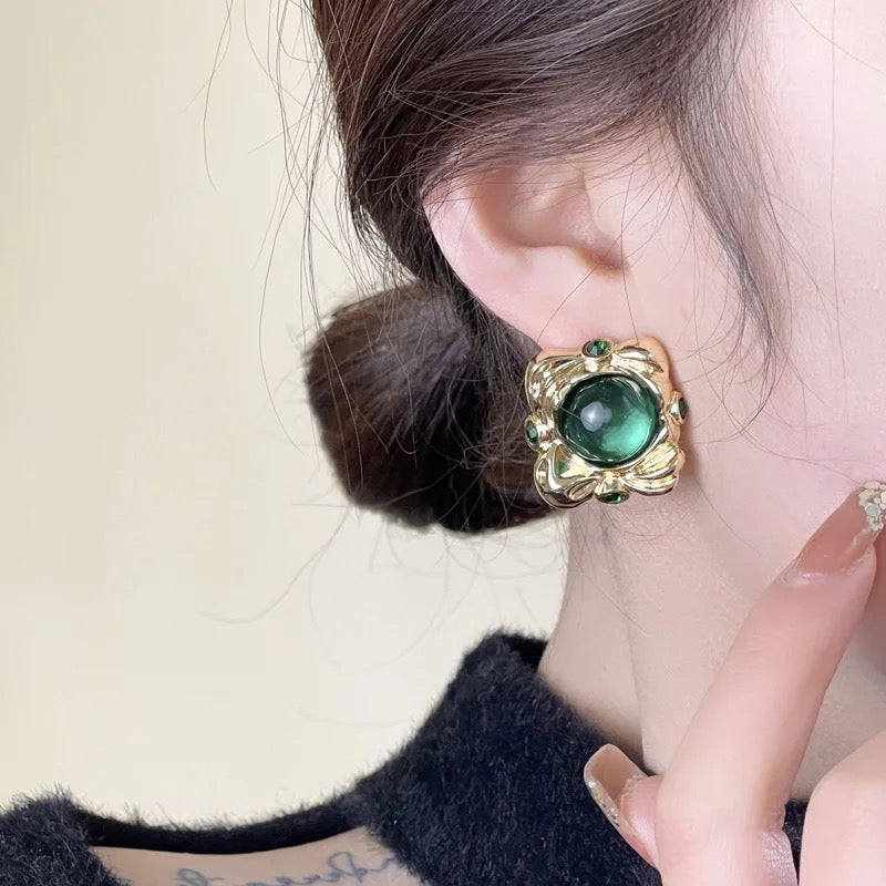 Green Stud earrings