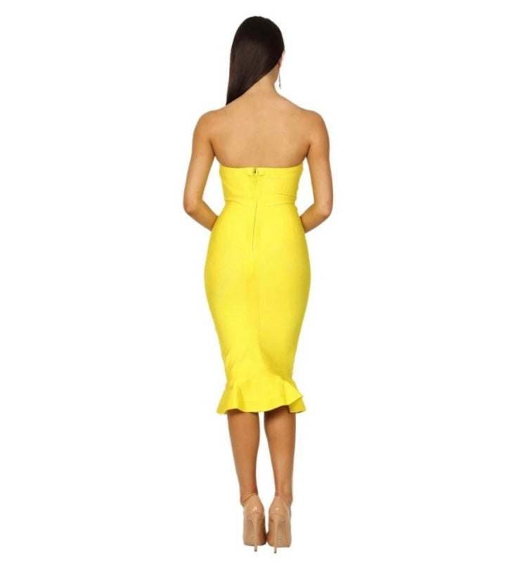 Yellow Bandage Dress