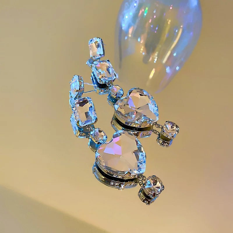 Long Heart Earrings