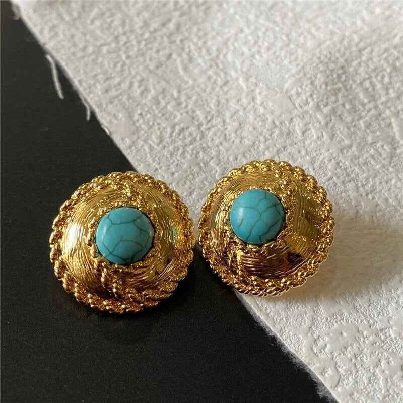 Turquoise stud earrings