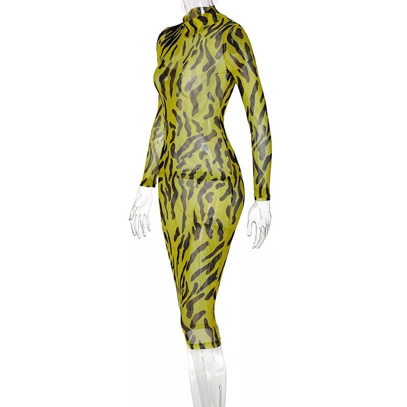 Lime “Mesh” Dress