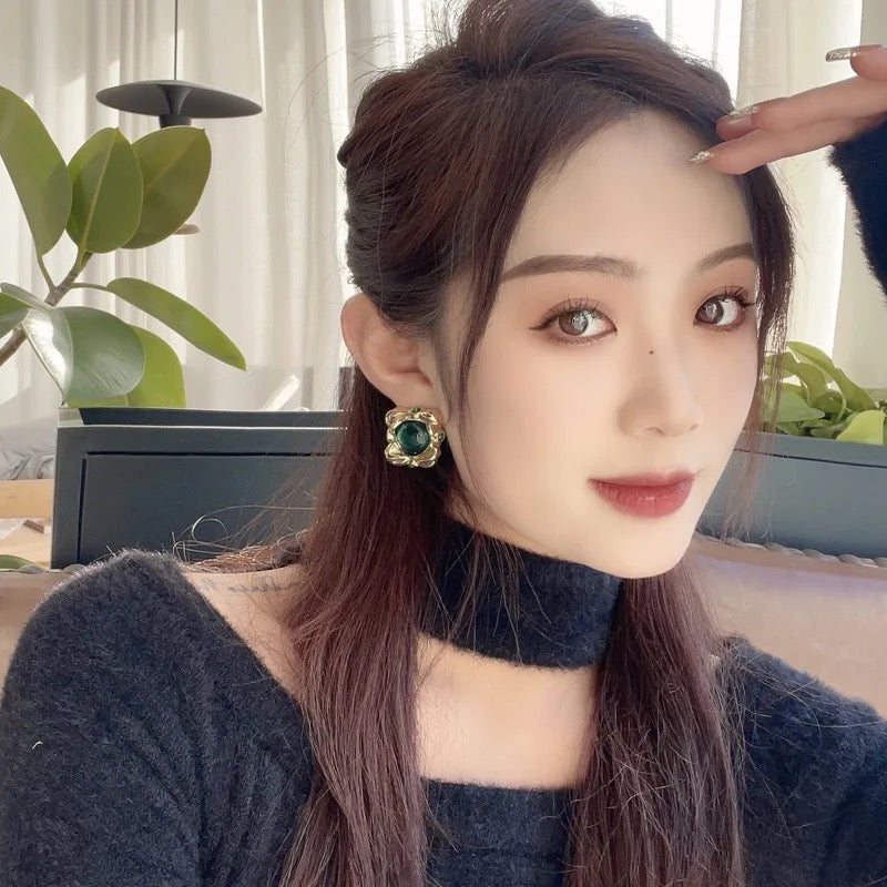 Green Stud earrings