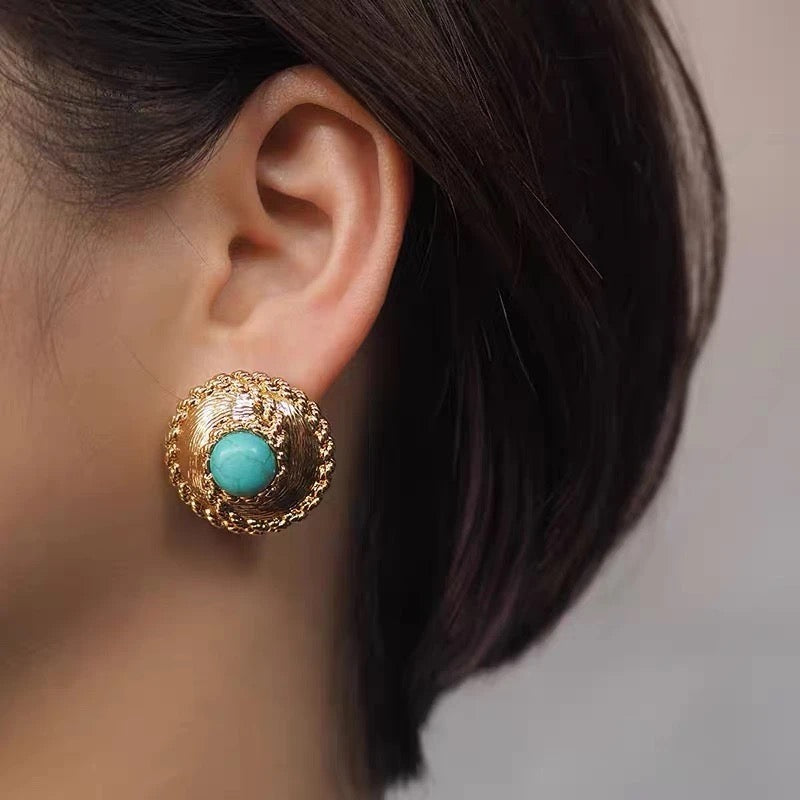 Turquoise stud earrings
