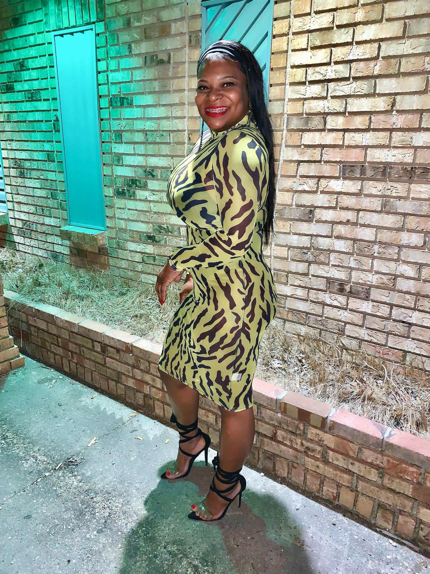 Lime “Mesh” Dress
