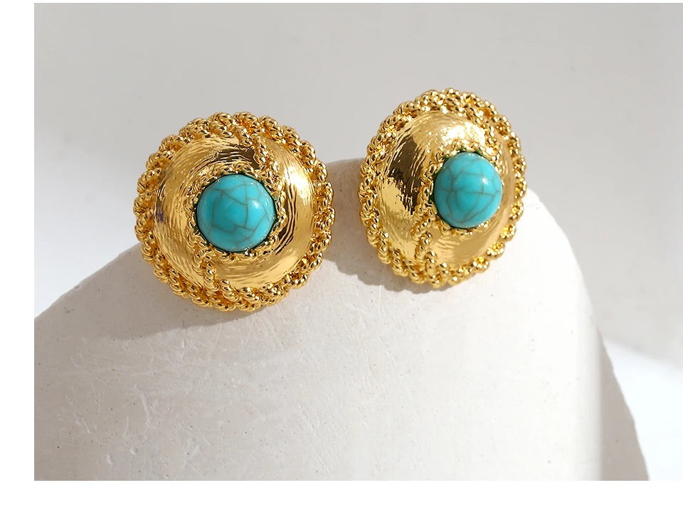Turquoise stud earrings