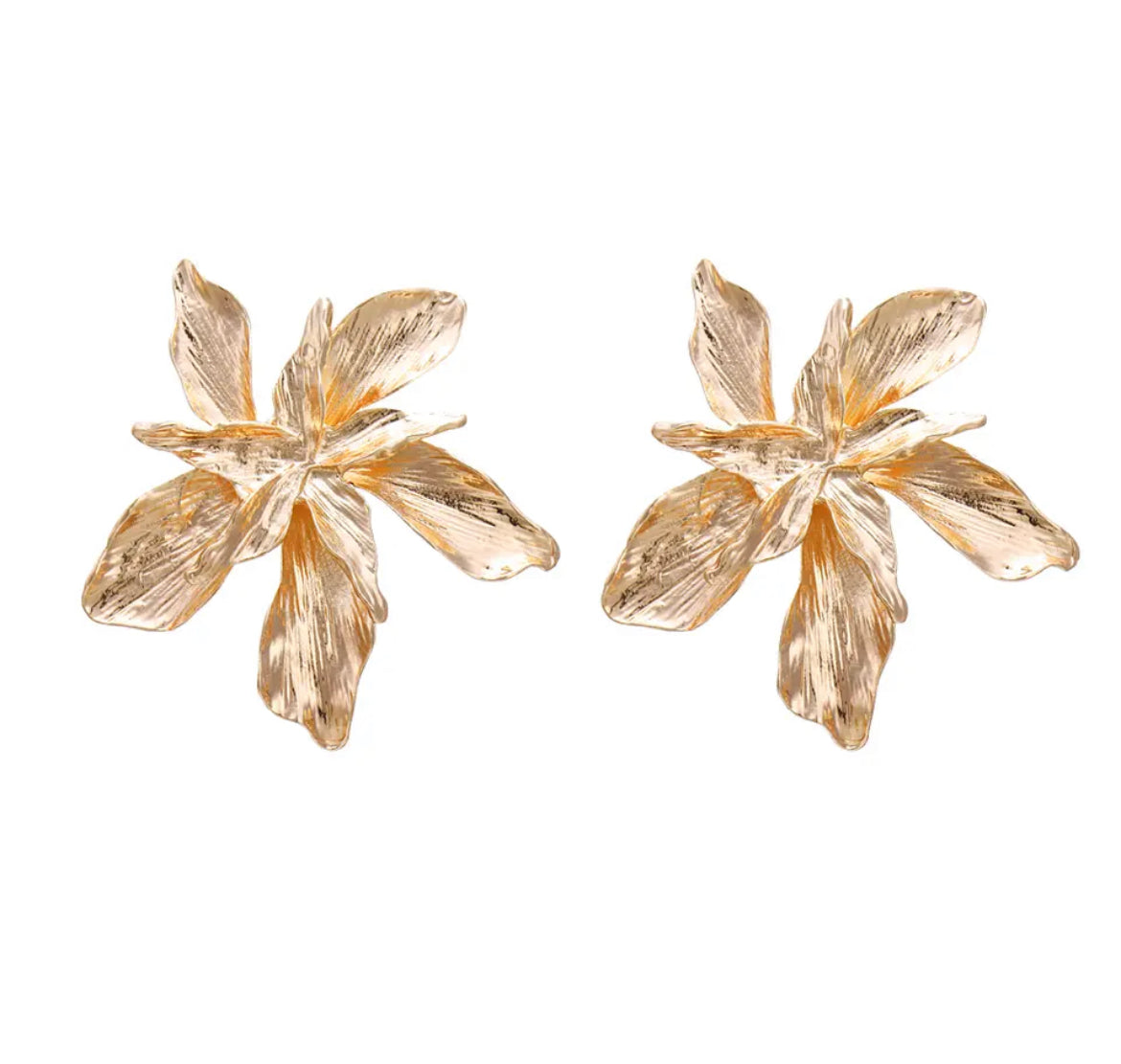 Gold Flower Earrings