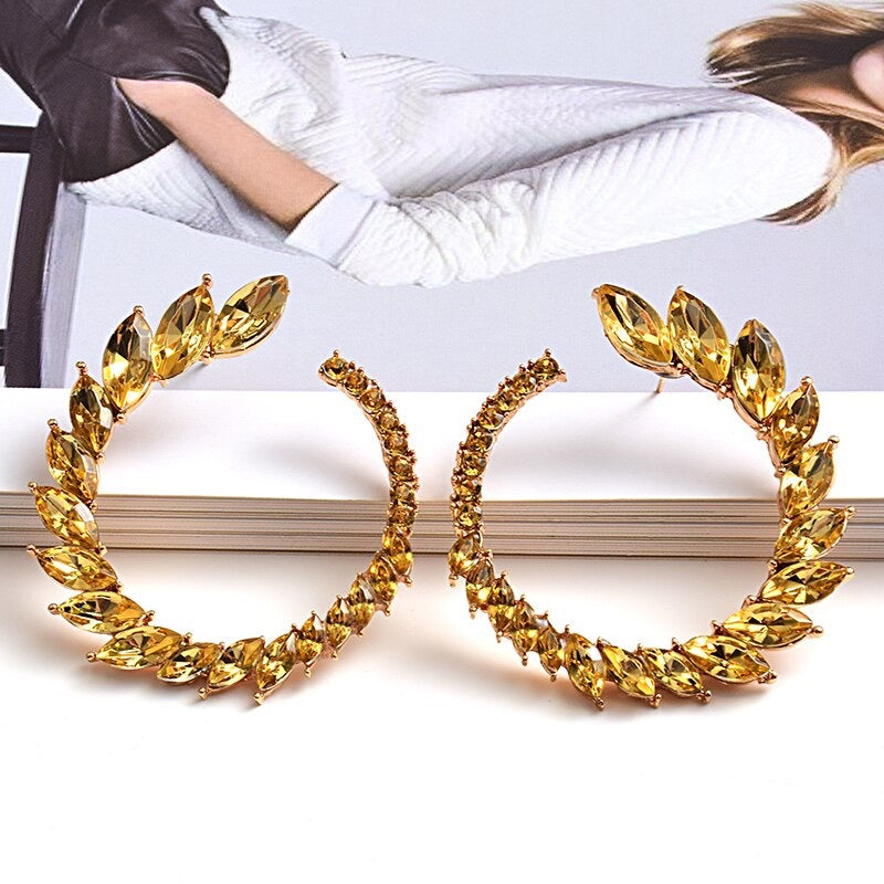 Round Leaf Earrings