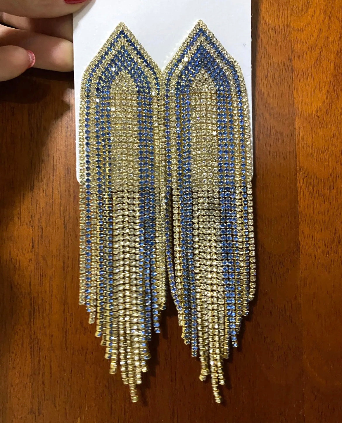 Blue Tassel Earrings