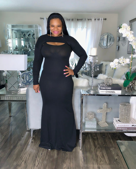 Bodycon “Maxi “ Dress 2pcs