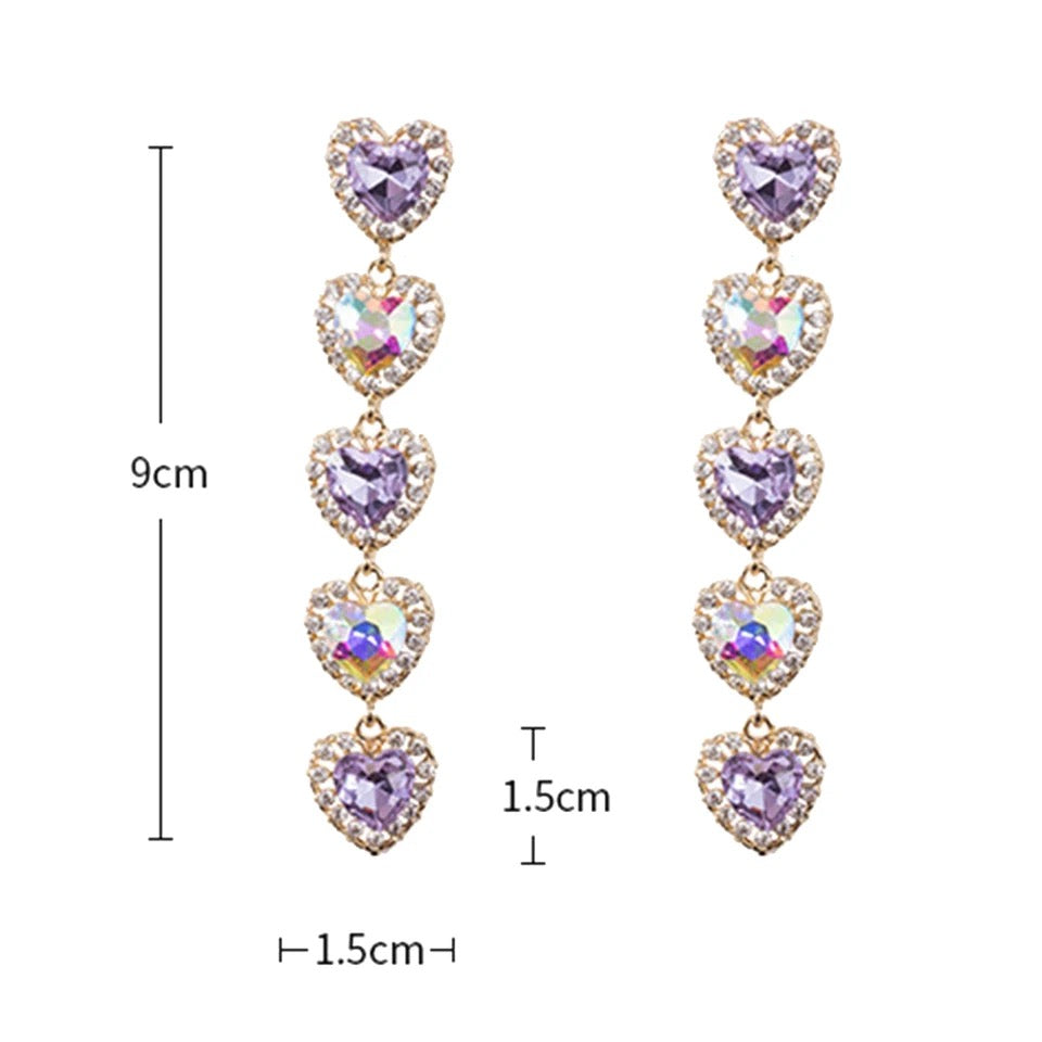 Purple Heart earrings