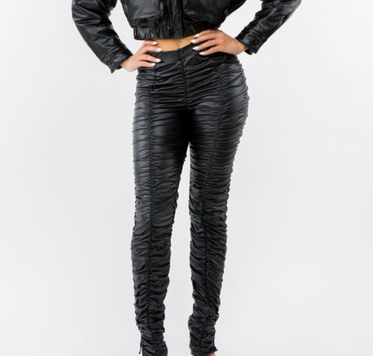 Black “Faux Leather” Pants
