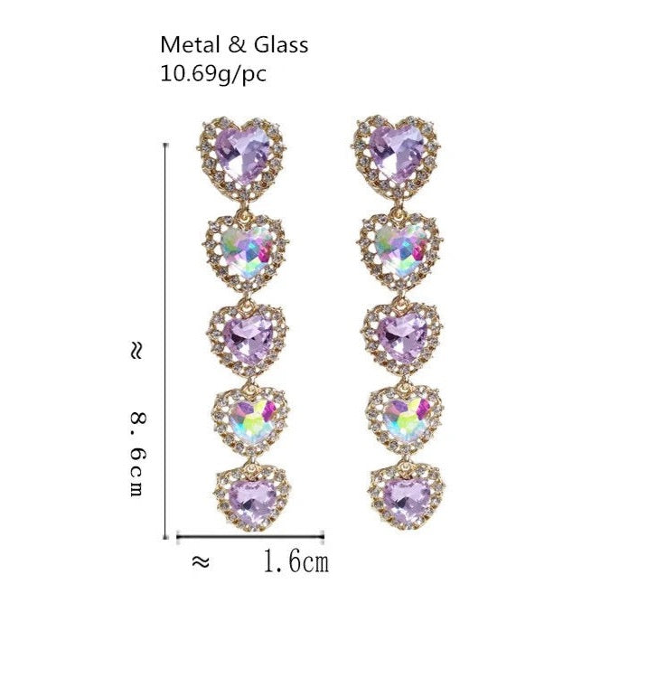Purple Heart earrings