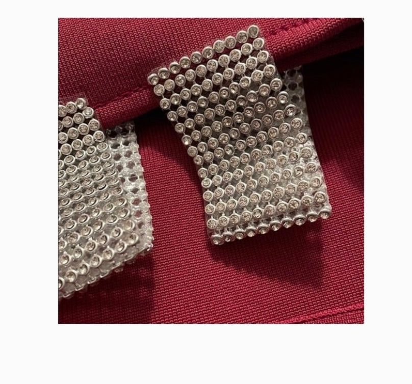 Rhinestone Bandage Dress