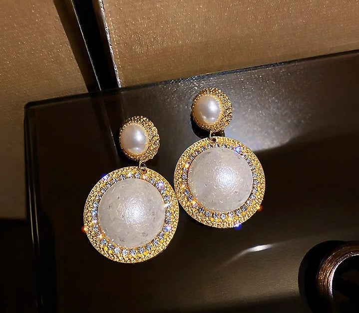 Pearl Round Earrings