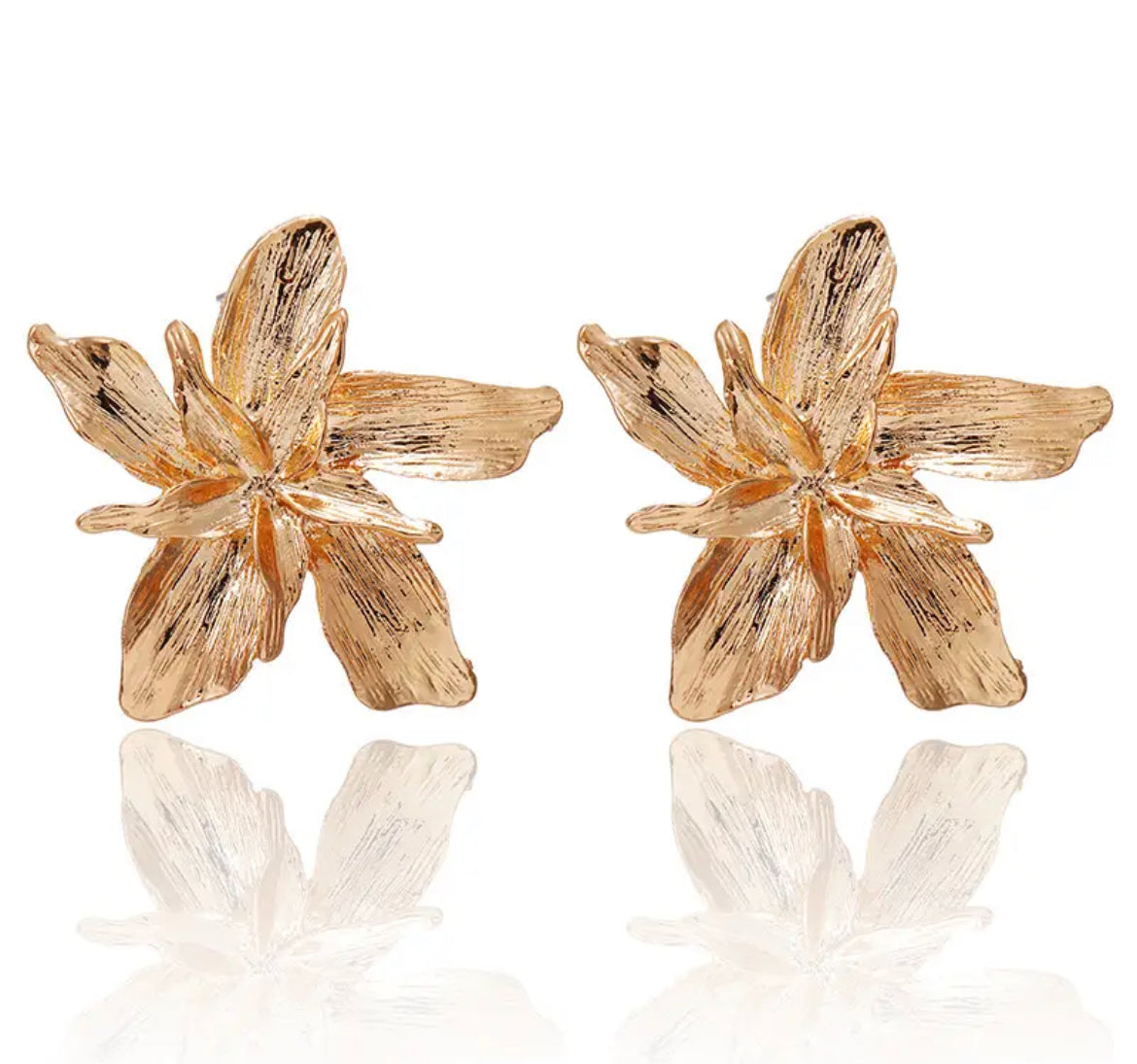 Gold Flower Earrings