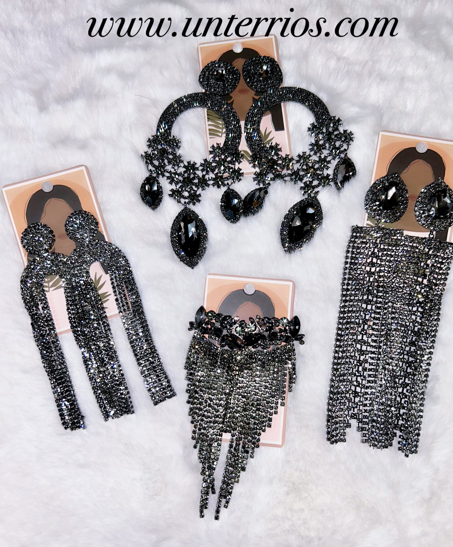 Earrings “Water Drop” Black