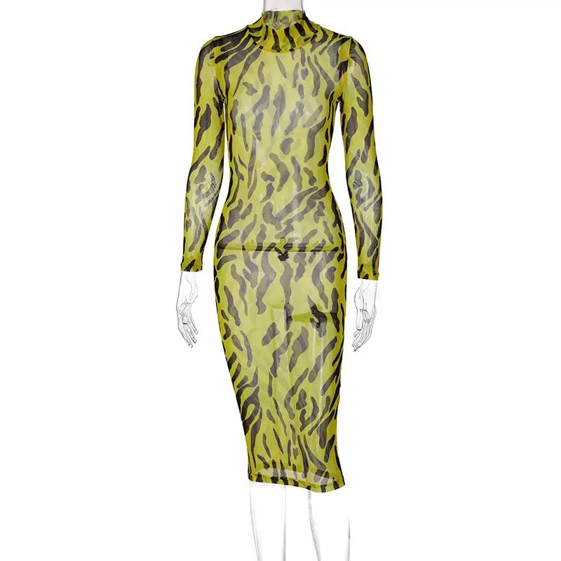 Lime “Mesh” Dress