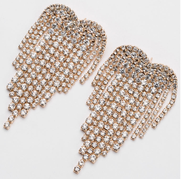 Heart tassel gold Earrings