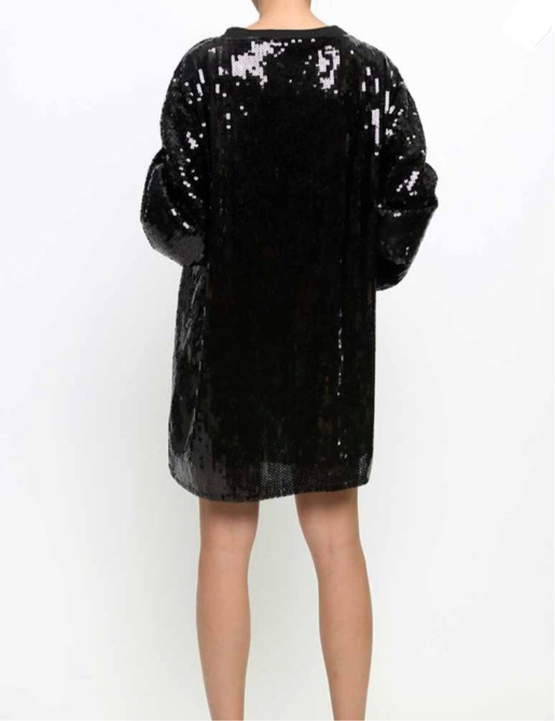 “I’m that B” Sequin Shirt Dress